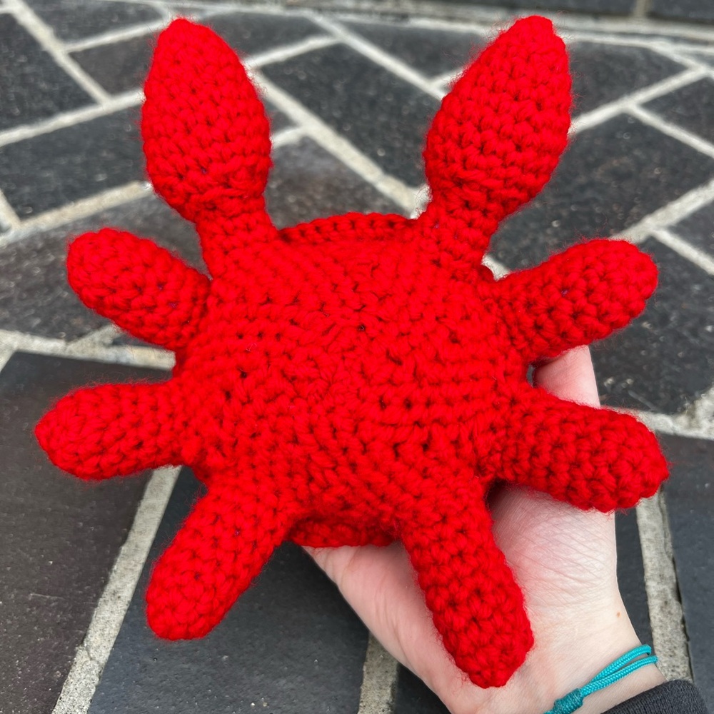 Hand Crocheted Claude the Crab Stuffed Animal! - Picture 4 of 9